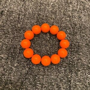 Vibrant Orange Bead Bracelet